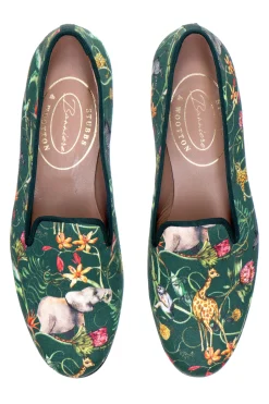 Africa Emerald Silk Slipper (Narrow)