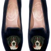 Bernese Black Velvet Slipper (Men)
