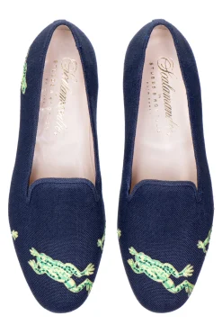 Calabasas Navy Linen Slipper (Men)