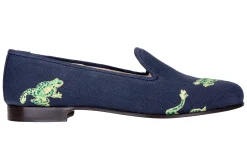 Calabasas Navy Linen Slipper (Men)