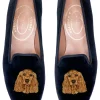 Cocker Spaniel Black Velvet Slipper (Men)