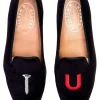 College Black Velvet Slipper (Women)