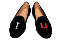 College Black Velvet Slipper (Women)