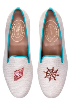 Conch Helm Linen Slipper (Men)