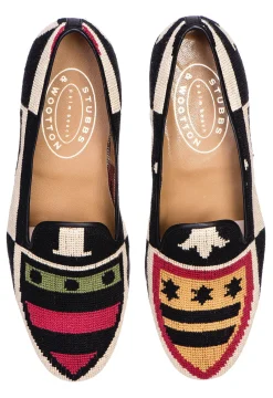 Crest Color Needlepoint Slipper (Women)