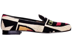 Crest Color Needlepoint Slipper (Men)