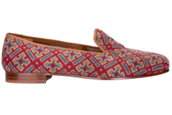 Cuenca Red Needlepoint Slipper (Men)