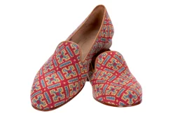 Cuenca Red Needlepoint Slipper (Men)