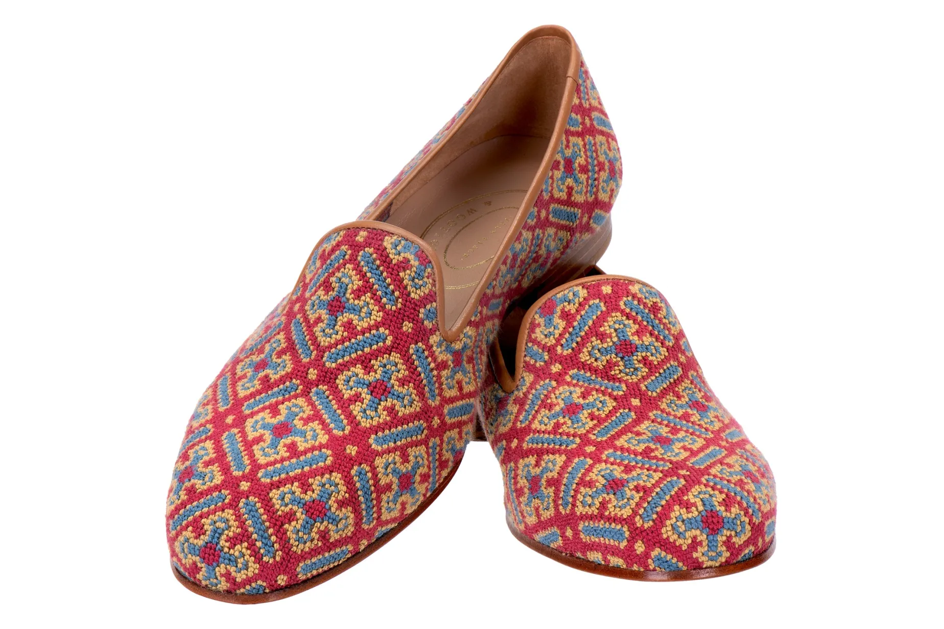 Cuenca Red Needlepoint Slipper (Men)