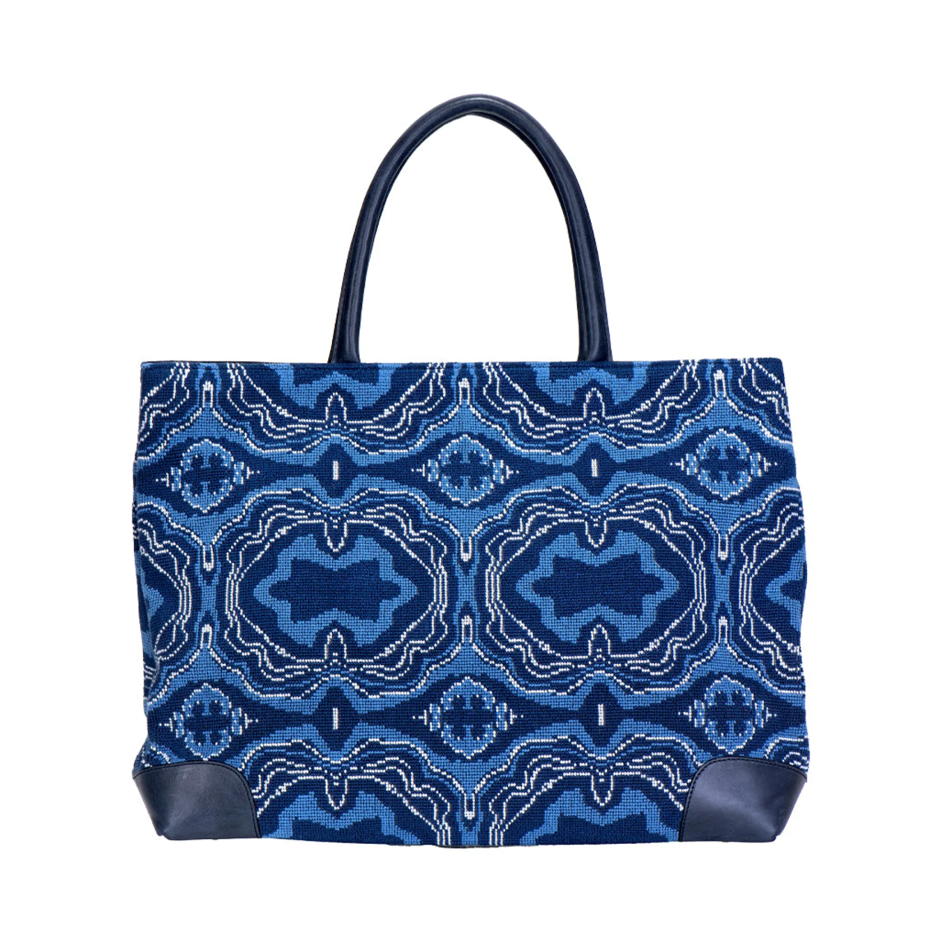 Lazurite Needlepoint Tote