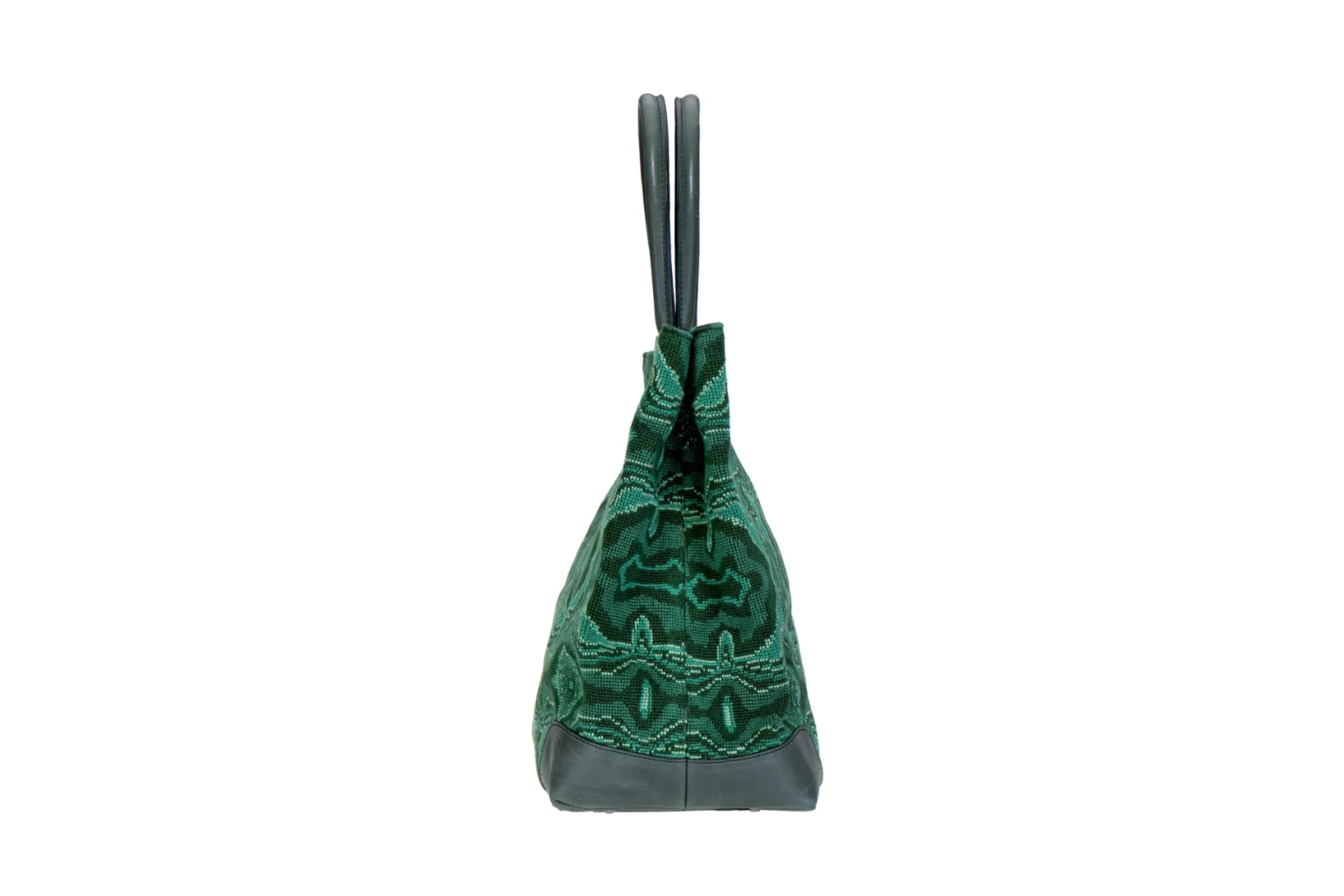 Malachite Needlepoint Tote