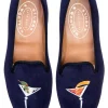 Martini Navy Velvet Slipper (Women)
