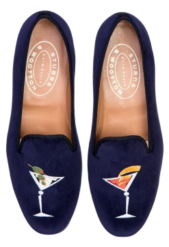 Martini Navy Velvet Slipper (Men)