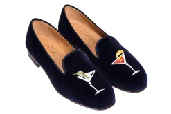 Martini Navy Velvet Slipper (Women)