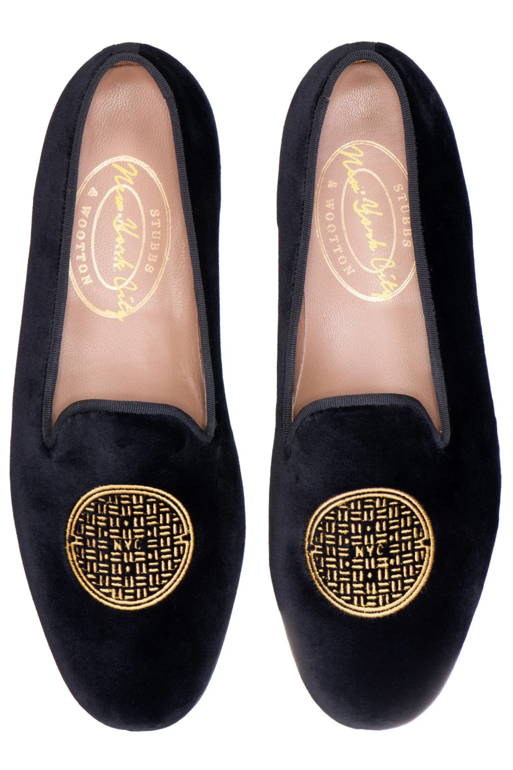 Metropolis Gold Velvet Slipper (Men)
