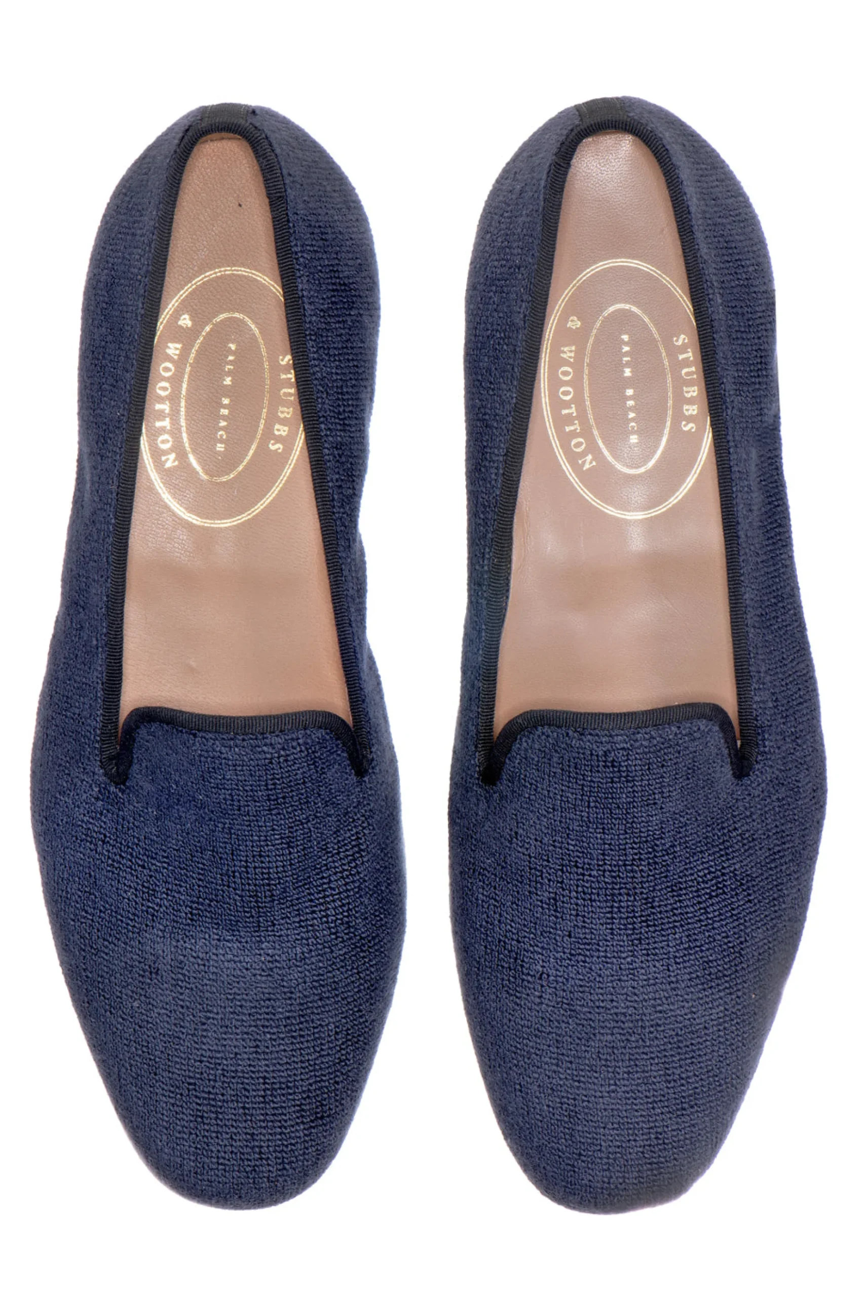 Navy Needlepoint Slipper (Men)