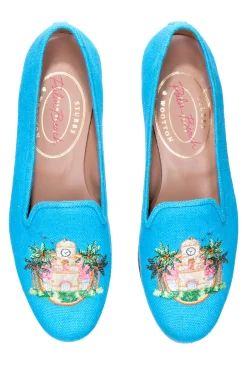 PB Clocktower Turquoise Linen (Women)