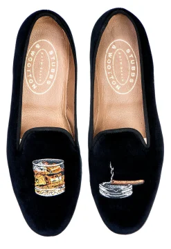 Scotch Black Velvet Slipper (Men)