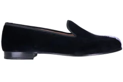 Skyscraper Black Velvet Slipper (Women)