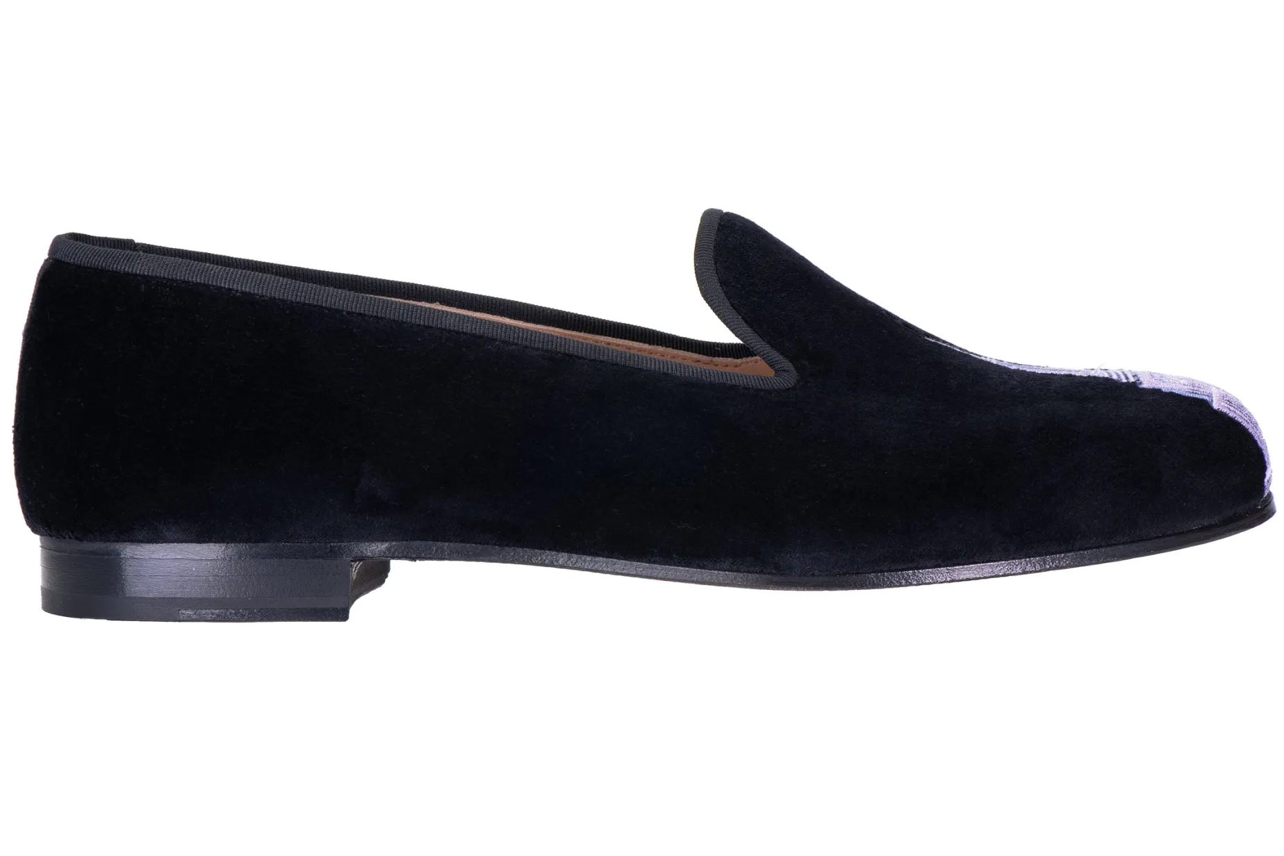Skyscraper Black Velvet Slipper (Women)