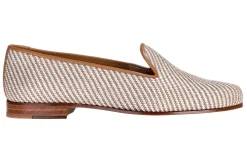 Straw Cream Raffia Slipper (Men)