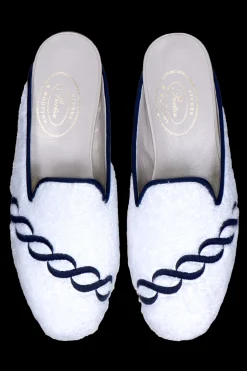 Treccia Navy Cloth Mule (Men)