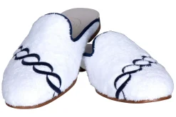 Treccia Navy Cloth Mule (Men)