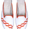 Treccia Orange Cloth Mule (Men)