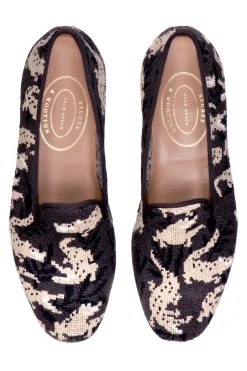 Wetlands Noir Needlepoint Slipper (Men)